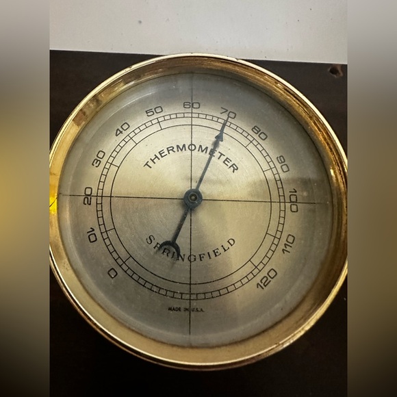 Mid Century Modern Springfield Weather Station Wood Grain Wall Mount Nautical - Picture 5 of 9